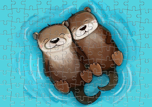 Puzzle - Otters in love - Mfest