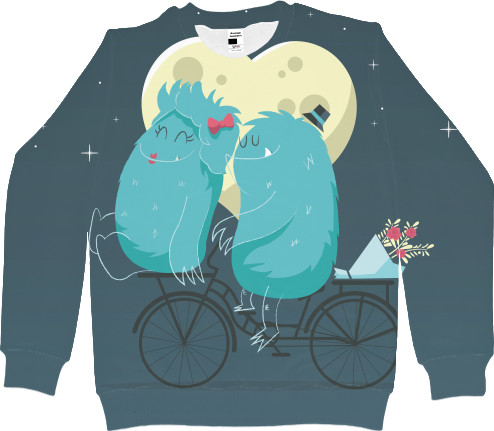 Kids' Sweatshirt 3D - Monsters in love - Mfest