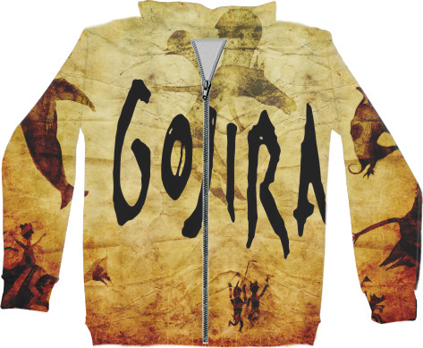 Kids' Zip-through Hoodie 3D - Gojira - Mfest