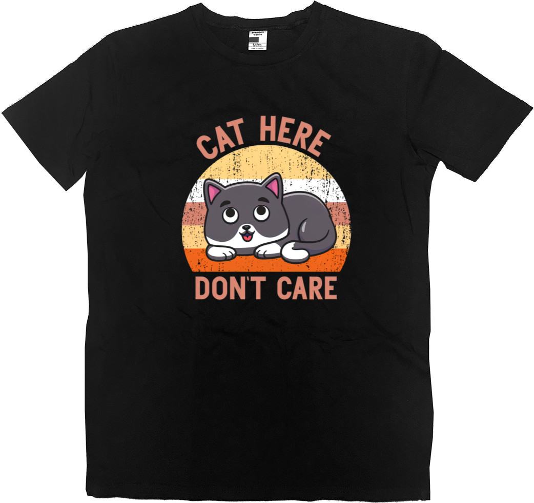 Men’s Premium T-Shirt - Cat here don't care - Mfest