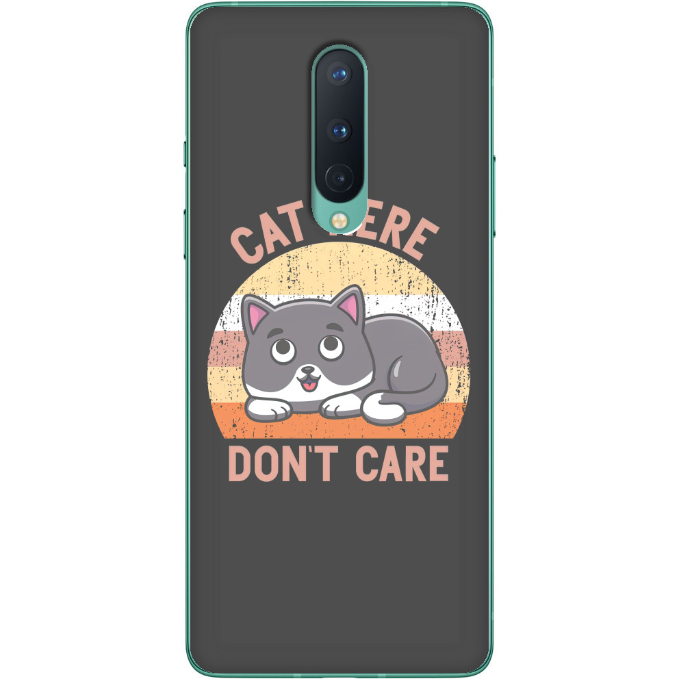 Чехол OnePlus - Cat here don't care - Mfest