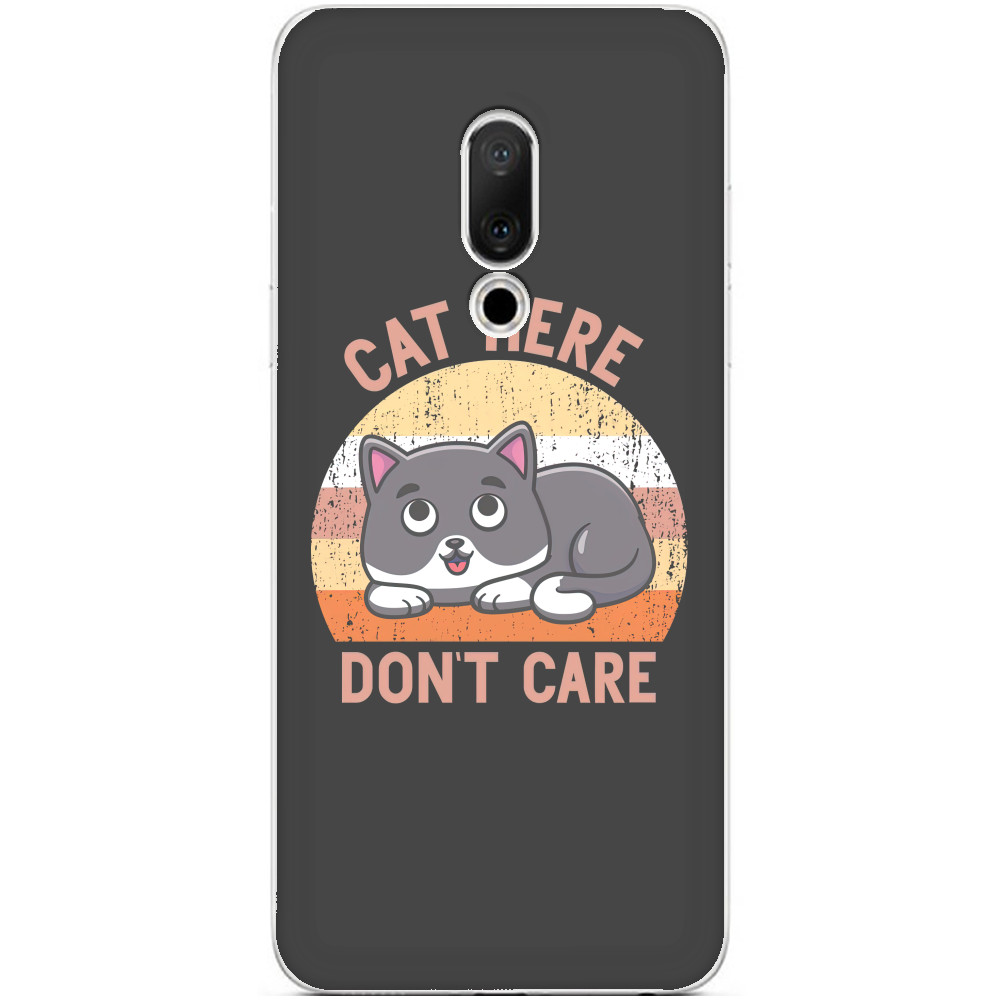 Чехол Meizu - Cat here don't care - Mfest