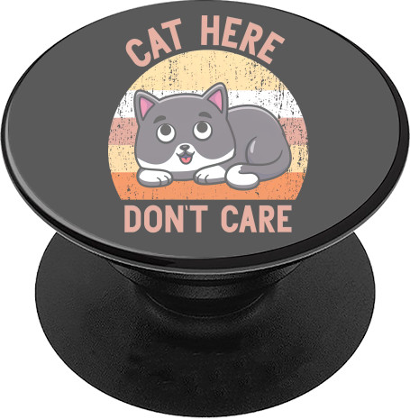 PopSocket Подставка для мобильного - Cat here don't care - Mfest