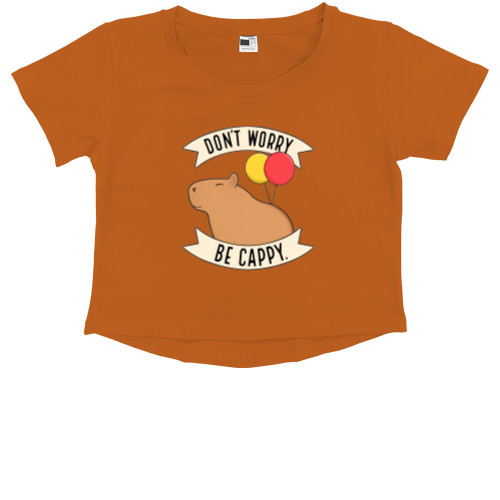 Kids' Premium Cropped T-Shirt - Don't worry be cappy - Mfest