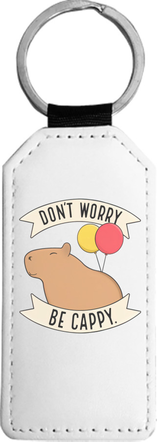 Rectangular Keychain - Don't worry be cappy - Mfest