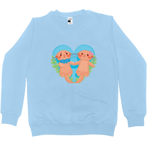 Men’s Premium Sweatshirt - Cute otters - Mfest