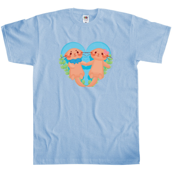 Kids' T-Shirt Fruit of the loom - Cute otters - Mfest