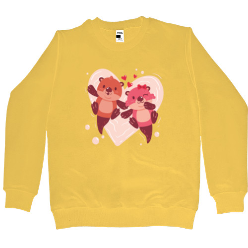 Men’s Premium Sweatshirt - Otter with a heart - Mfest