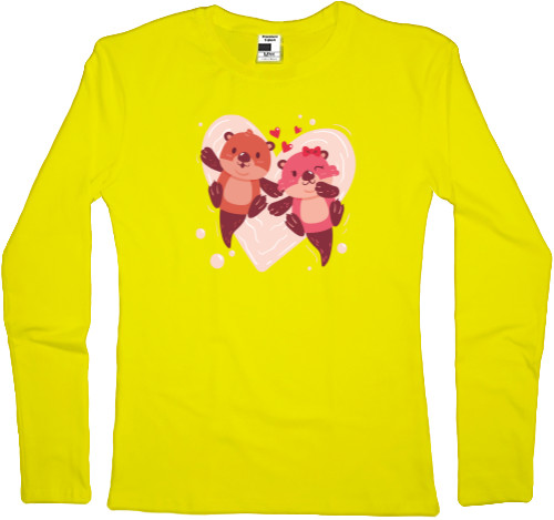 Women's Longsleeve Shirt - Otter with a heart - Mfest