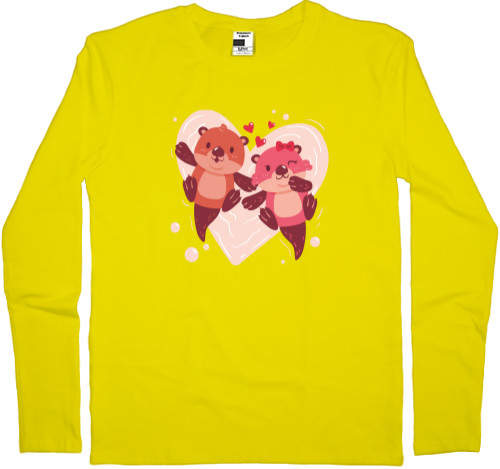 Kids' Longsleeve Shirt - Otter with a heart - Mfest