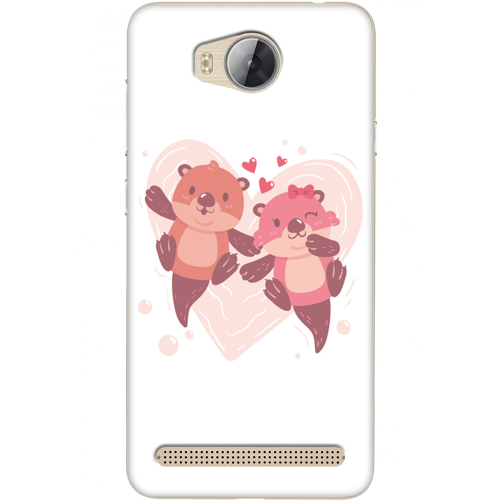 Чехол Huawei - Otter with a heart - Mfest