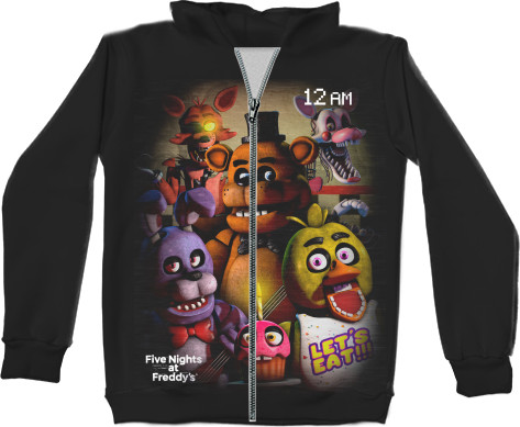 Kids' Zip-through Hoodie 3D - FNAF [17] - Mfest