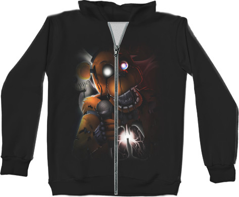 Unisex Zip-through Hoodie 3D - FNAF [20] - Mfest