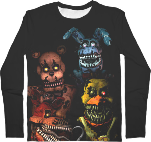 Kids' Longsleeve Shirt 3D - FNAF [14] - Mfest