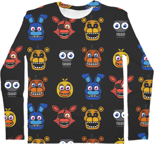 Men's Longsleeve Shirt 3D - FNAF [9] - Mfest