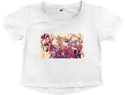 Women's Cropped Premium T-Shirt - Amazing circus team - Mfest