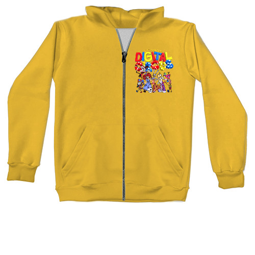 Unisex Zip-through Hoodie - The Amazing Digital Circus - Mfest