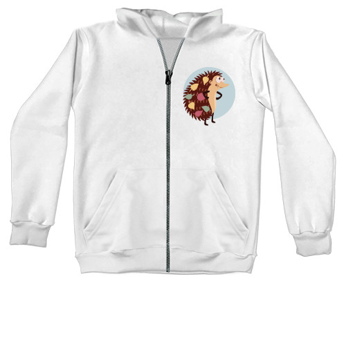 Unisex Zip-through Hoodie - Cute hedgehog - Mfest