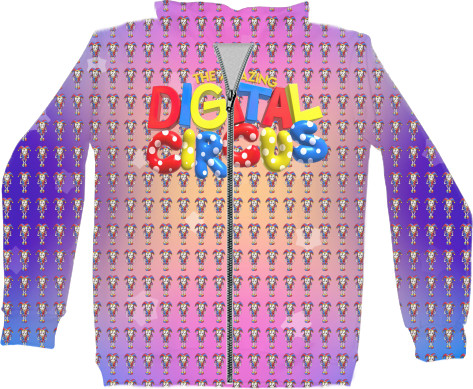 Unisex Zip-through Hoodie 3D - Digital Circus - Mfest