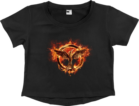 Women's Cropped Premium T-Shirt - The Hunger Games) - Mfest