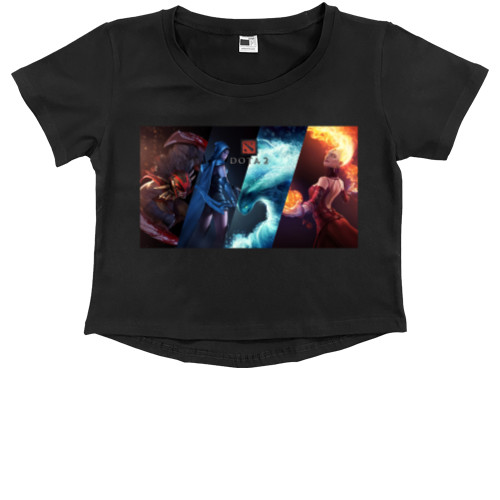 Kids' Premium Cropped T-Shirt - Dota 2 - Mfest