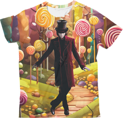 Man's T-shirt 3D - Willy Wonka Candy - Mfest