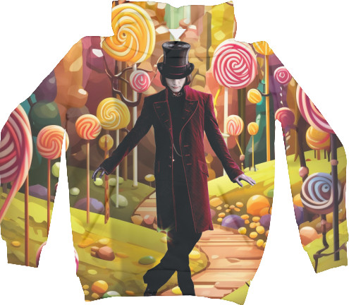 Kids' Hoodie 3D - Willy Wonka Candy - Mfest