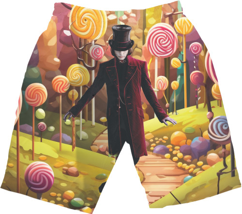 Kids' Shorts 3D - Willy Wonka Candy - Mfest