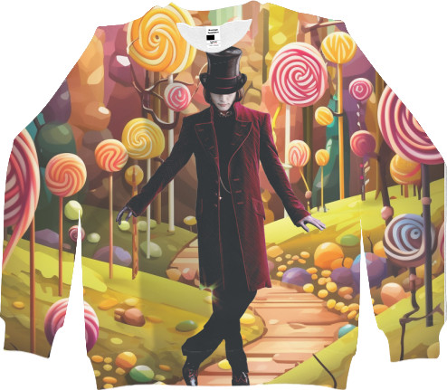 Men's Sweatshirt 3D - Willy Wonka Candy - Mfest