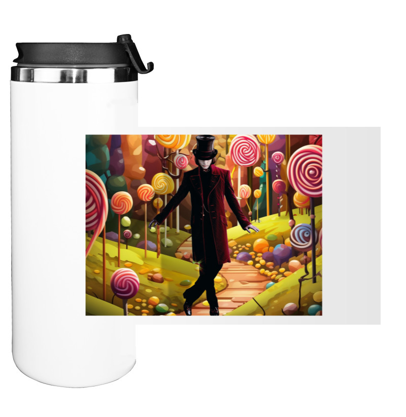 Water Bottle on Tumbler - Willy Wonka Candy - Mfest