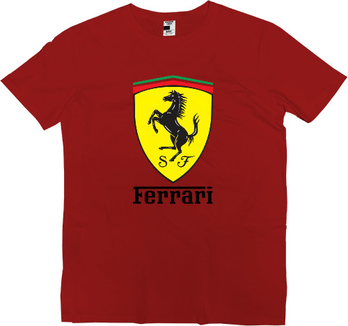 Футболка Премиум Мужская - Ferrari logo 2 - Mfest