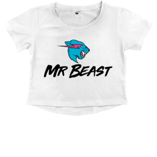 Kids' Premium Cropped T-Shirt - MrBeast - Mfest