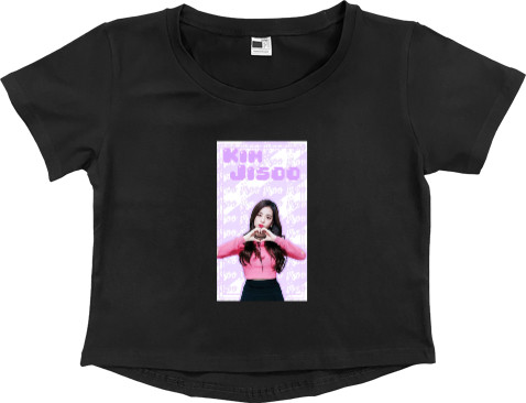 Women's Cropped Premium T-Shirt -  Kim Jisoo  - Mfest