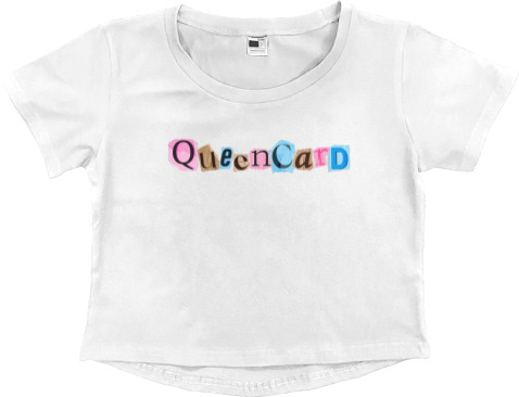 Women's Cropped Premium T-Shirt - (G)I-DLE queencard 3 - Mfest