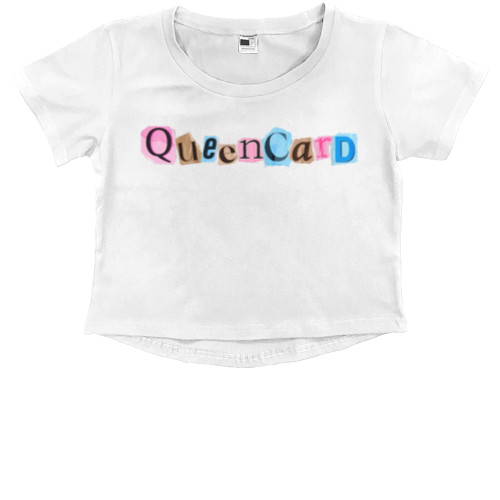 Kids' Premium Cropped T-Shirt - (G)I-DLE queencard 3 - Mfest