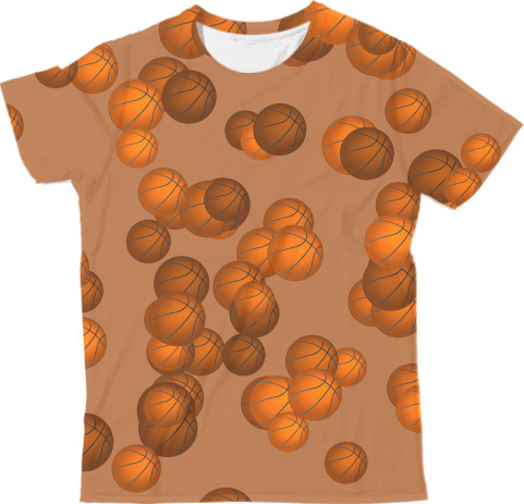 Man's T-shirt 3D - Basketball balls - Mfest