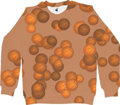 Kids' Sweatshirt 3D - Basketball balls - Mfest