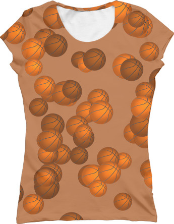 Women's T-Shirt 3D - Basketball balls - Mfest