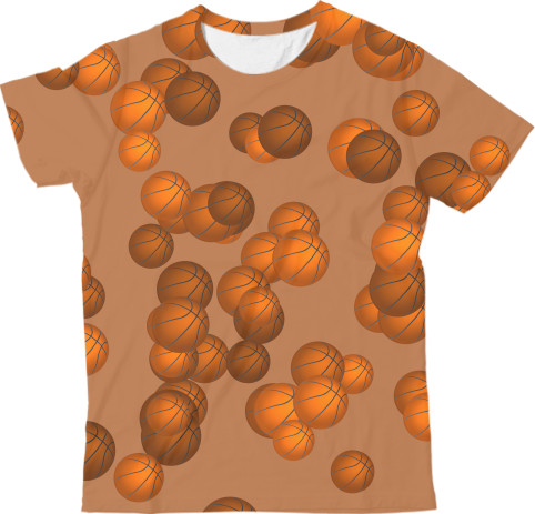 Kids' T-Shirt 3D - Basketball balls - Mfest