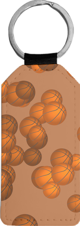 Rectangular Keychain - Basketball balls - Mfest