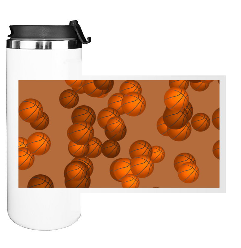 Water Bottle on Tumbler - Basketball balls - Mfest