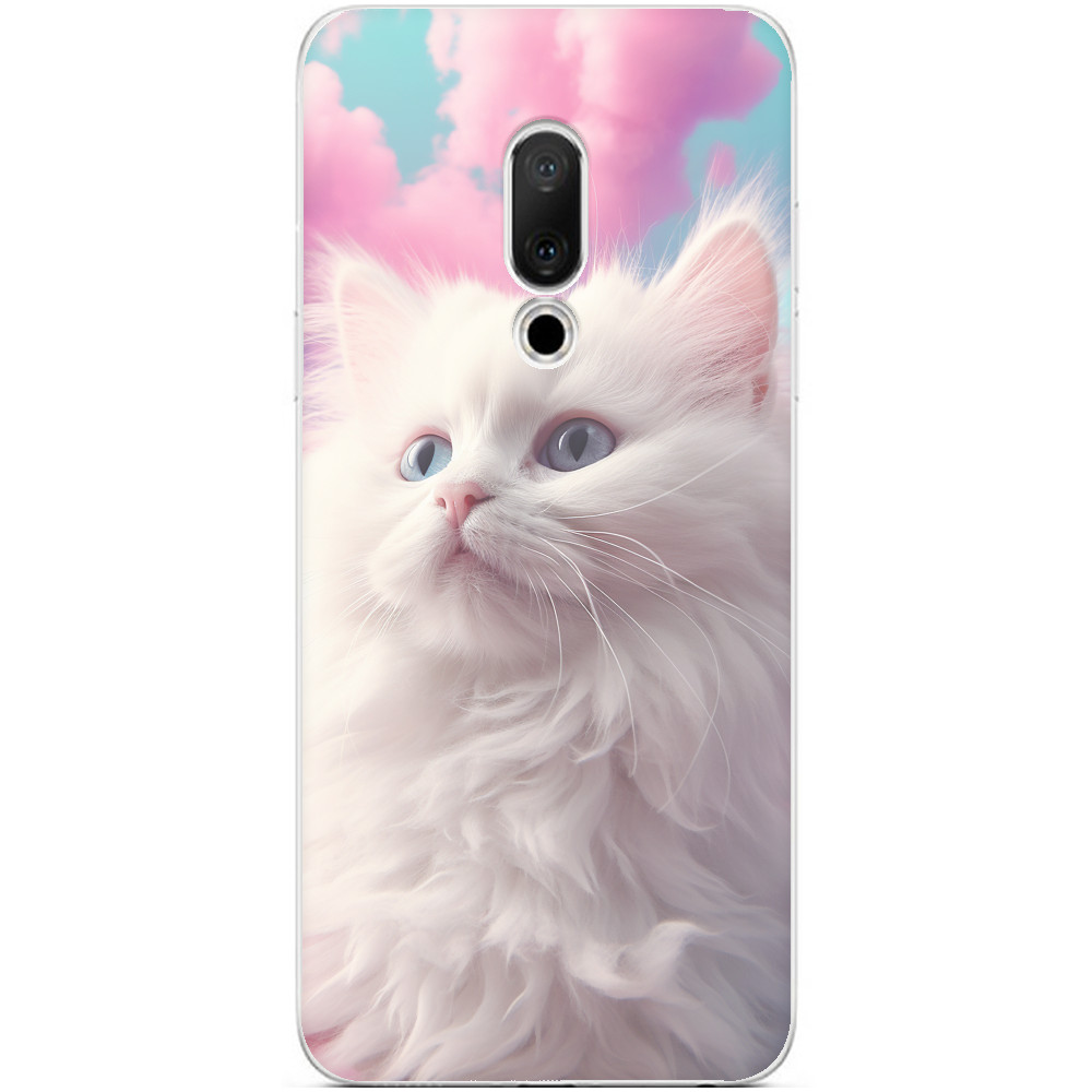 Чехол Meizu - Kitten with colorful clouds - Mfest