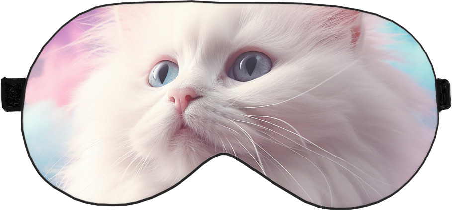 Sleep Mask 3D - Kitten with colorful clouds - Mfest