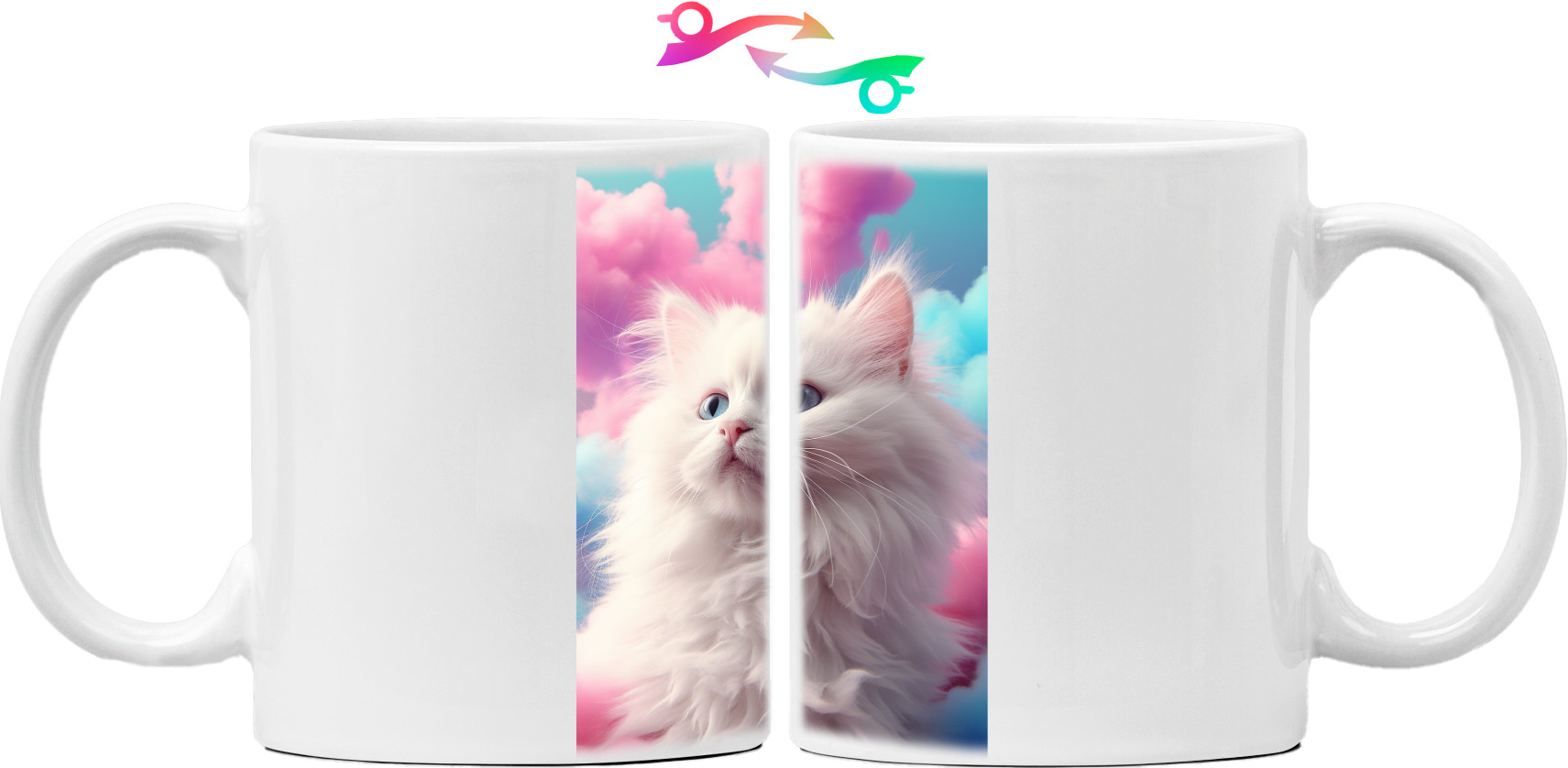 Mug - Kitten with colorful clouds - Mfest