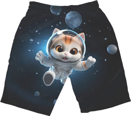 Men's Shorts 3D -  Cat in space - Mfest