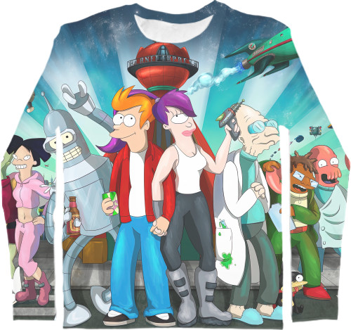 Men's Longsleeve Shirt 3D - Futurama  - Mfest