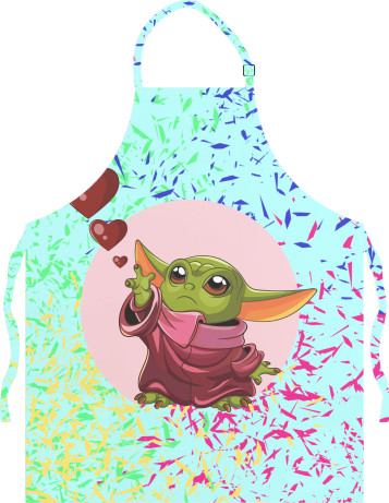 Light Apron - Yoda Baby With Heart  - Mfest