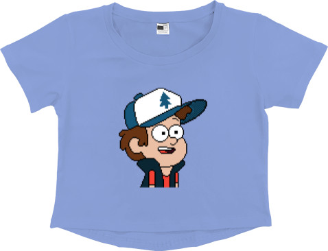 Women's Cropped Premium T-Shirt - Gravity Falls Dipper - Mfest