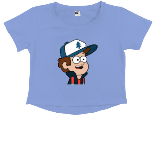 Kids' Premium Cropped T-Shirt - Gravity Falls Dipper - Mfest