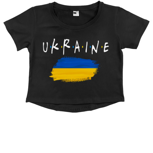 Kids' Premium Cropped T-Shirt - Ukraine - Mfest